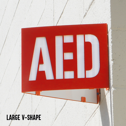 AED Locator Sign – Reflective Emergency Placard