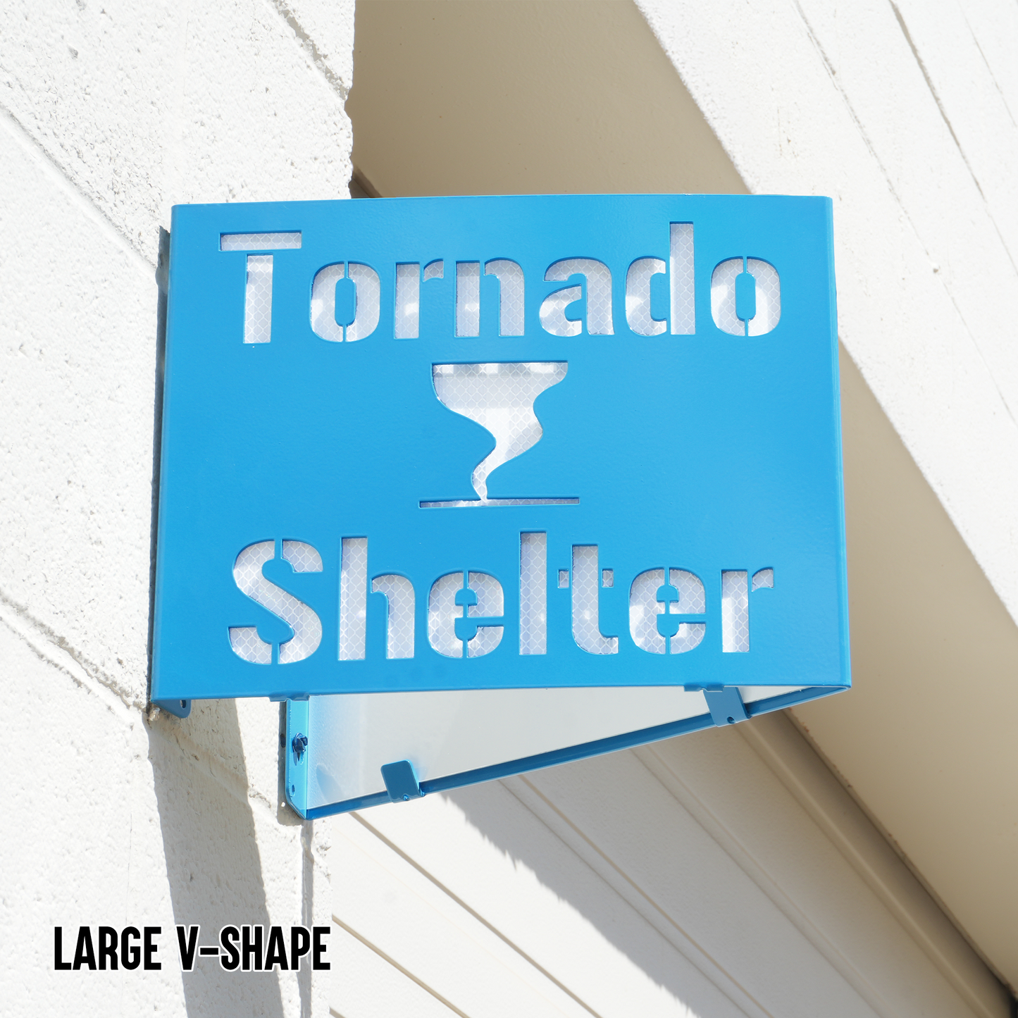 Tornado Shelter Locator Sign – Reflective Emergency Placard