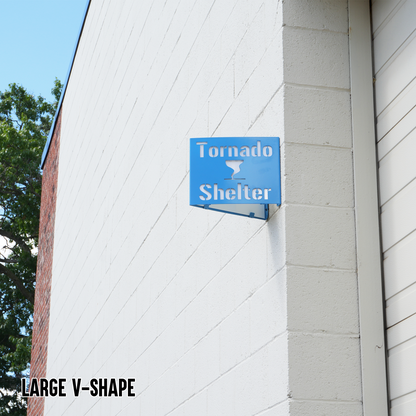 Tornado Shelter Locator Sign – Reflective Emergency Placard