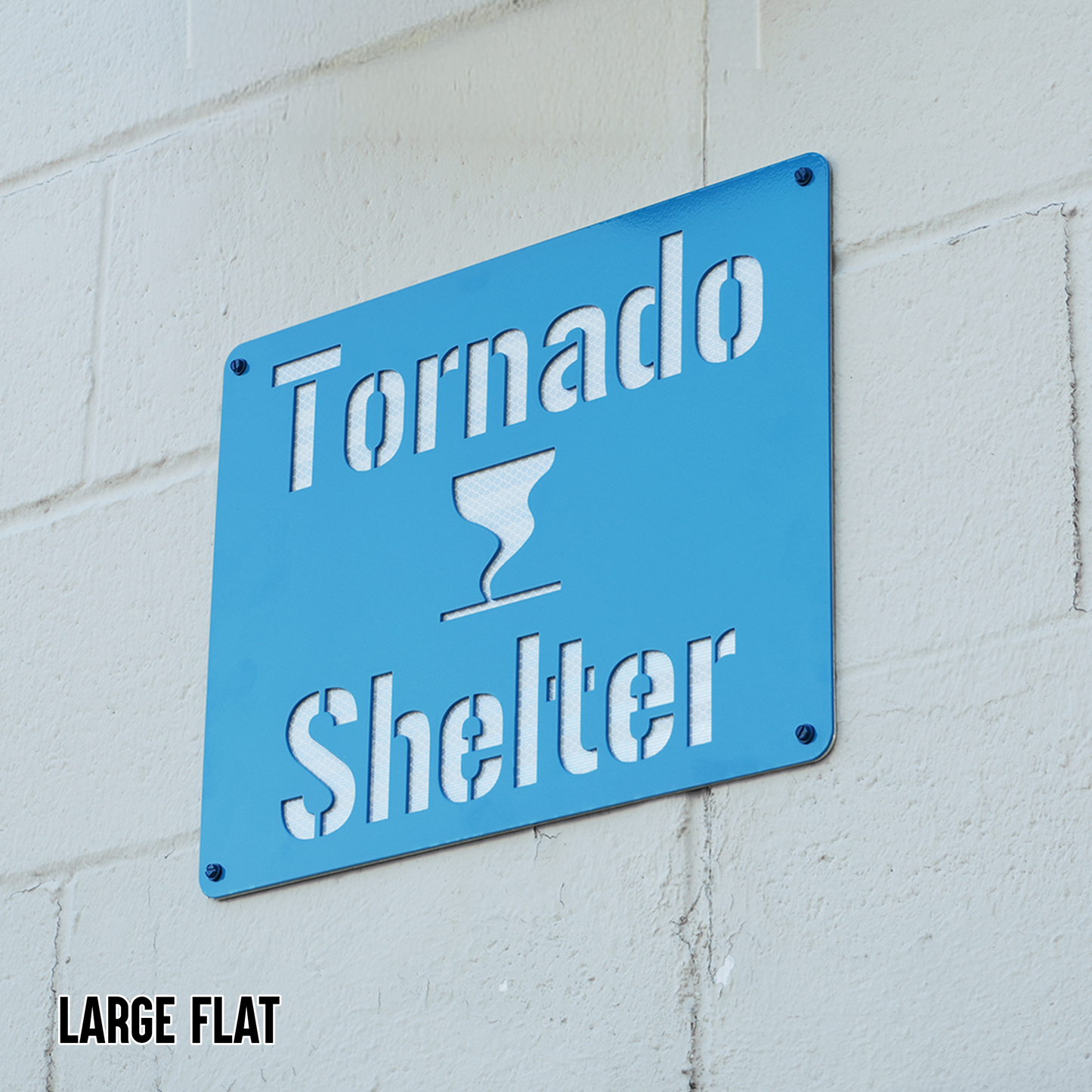 Tornado Shelter Locator Sign – Reflective Emergency Placard