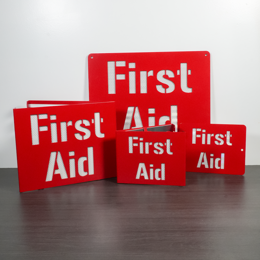First Aid Locator Sign – Reflective Emergency Placard