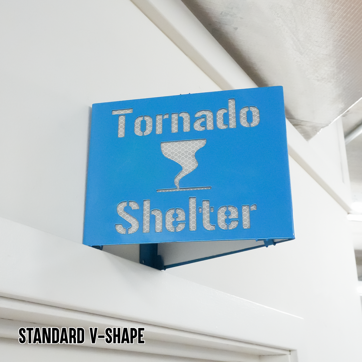 Tornado Shelter Locator Sign – Reflective Emergency Placard