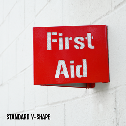 First Aid Locator Sign – Reflective Emergency Placard