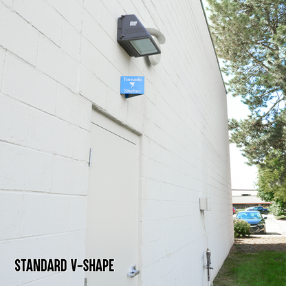 Tornado Shelter Locator Sign – Reflective Emergency Placard