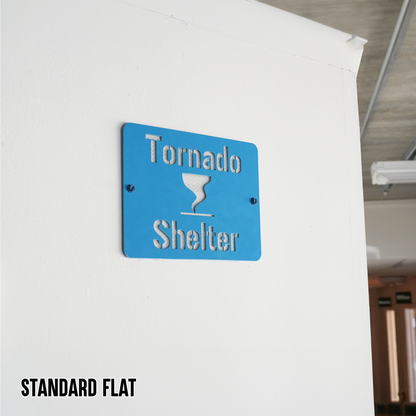 Tornado Shelter Locator Sign – Reflective Emergency Placard
