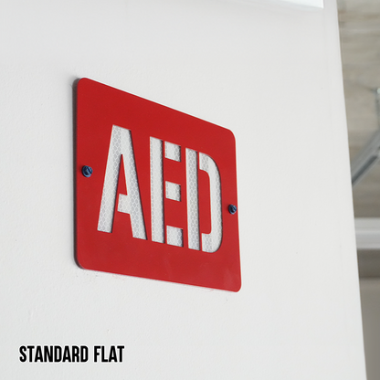 AED Locator Sign – Reflective Emergency Placard