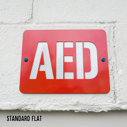 AED Locator Sign – Reflective Emergency Placard