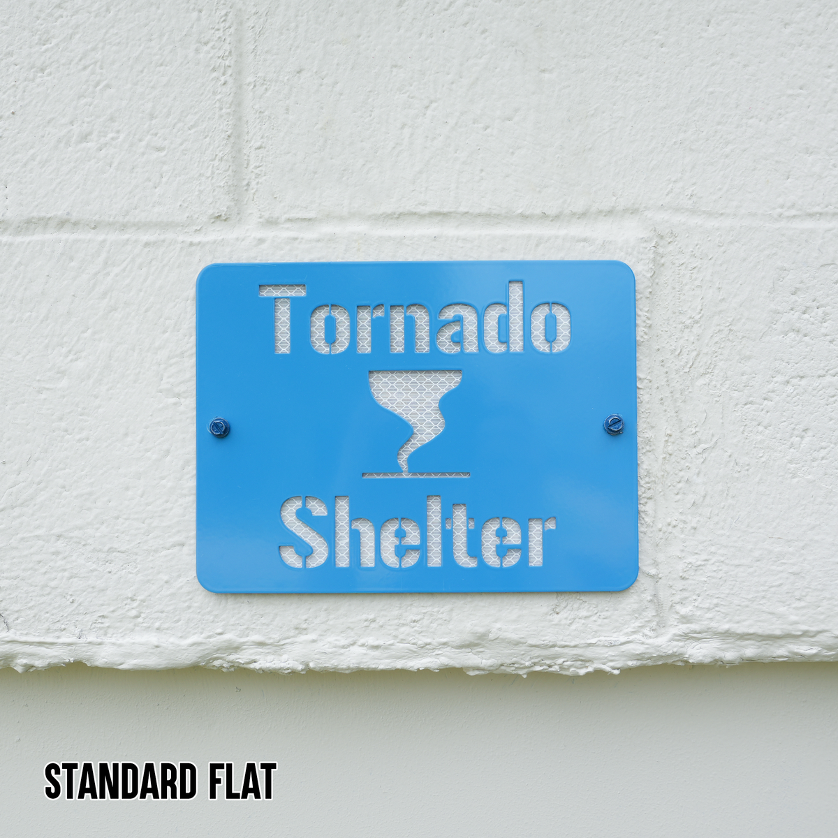Tornado Shelter Locator Sign – Reflective Emergency Placard